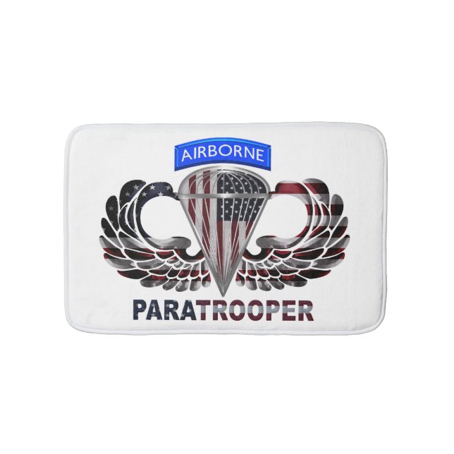 Anpassningsbar Designad American Airborne Paratroo Badrumsmatta (Framsidan)