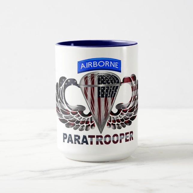 Anpassningsbar Designad American Airborne Paratroo Mugg (Center)