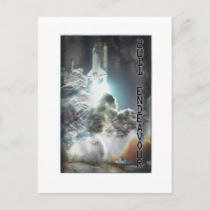 Anpassningsbar Designad Endeavor Shuttle Launch Vykort