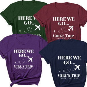 Anpassningsbar Destination Travel Family Girls Res T Shirt