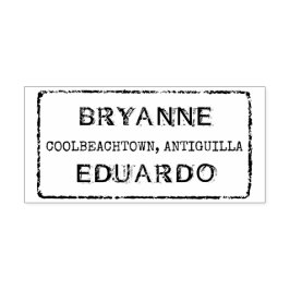 Anpassningsbar Destinationsbröllop Faux Passport F Stämpel