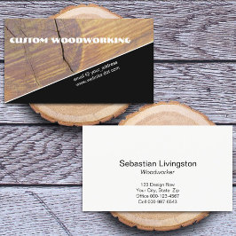 Anpassningsbar Diagonal Wood Woodworking Professio Visitkort