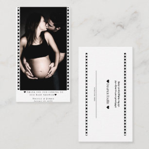 Anpassningsbar Diaper Raffle Baby Shower Photo Awa Visitkort