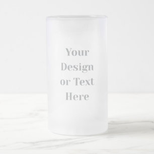 Anpassningsbar Din Design eller Text Här Personlig Frostat Ölglas