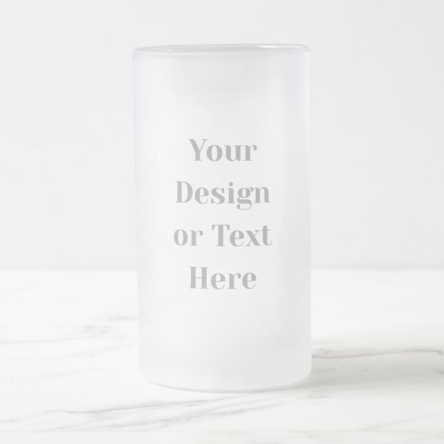 Anpassningsbar Din Design eller Text Här Personlig Frostat Ölglas (Center)