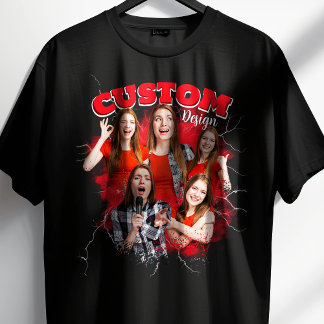 Anpassningsbar din egen fotoutgång för Bootleg-fot T Shirt