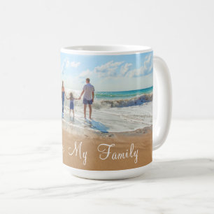 Anpassningsbar din familjs fotokaffe Mugg med text