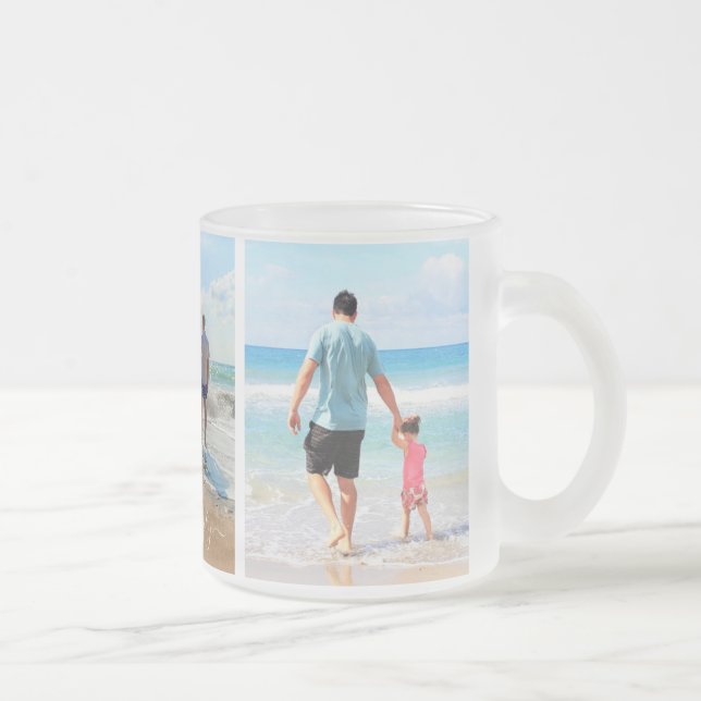 Anpassningsbar din familjs fotokollage Glass Mugg  (Höger)