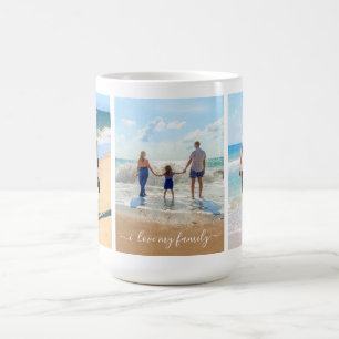 Anpassningsbar din familjs fotosamlingskaffe Mugg