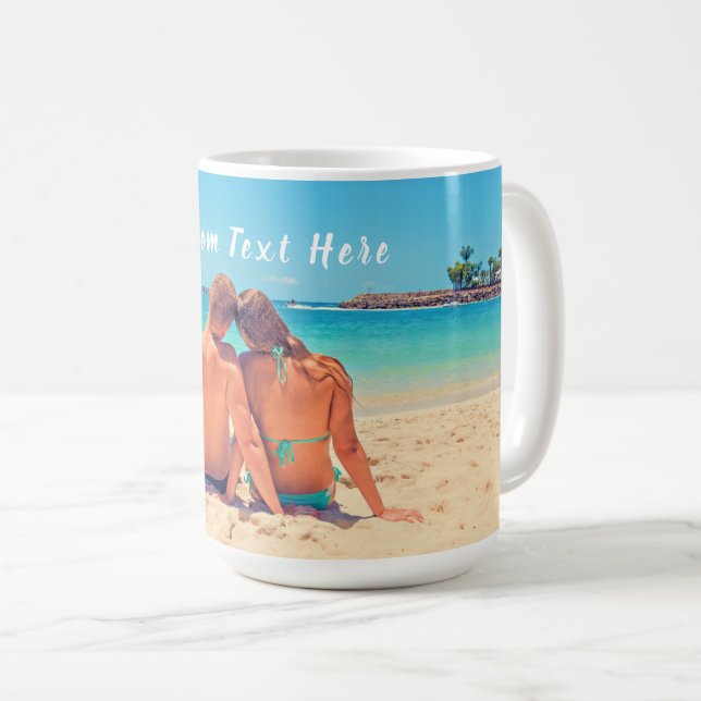 Anpassningsbar din fotbolls-Mugg-gåva med text Kaffemugg (Framsida höger)