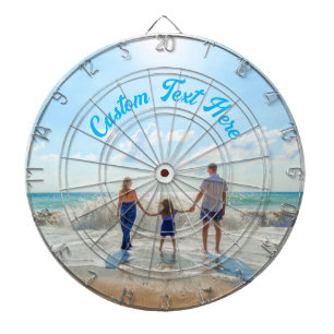 Anpassningsbar din foto- och textkartong darttavla