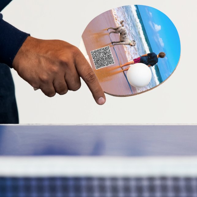 Anpassningsbar din foto Ping Pong Paddle med QR-ko Pingisracket (Insitu)