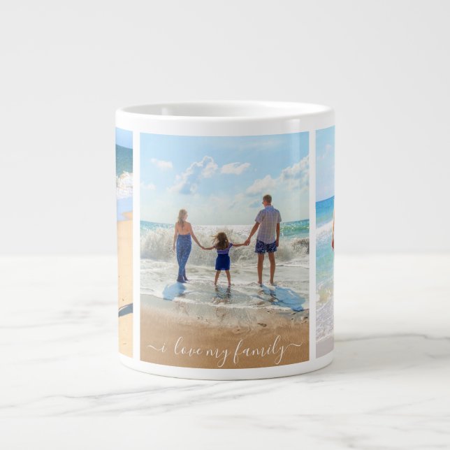 Anpassningsbar din fotokaffe Mugg Gift I Kärlek mi Jumbo Mugg (Framsidan)