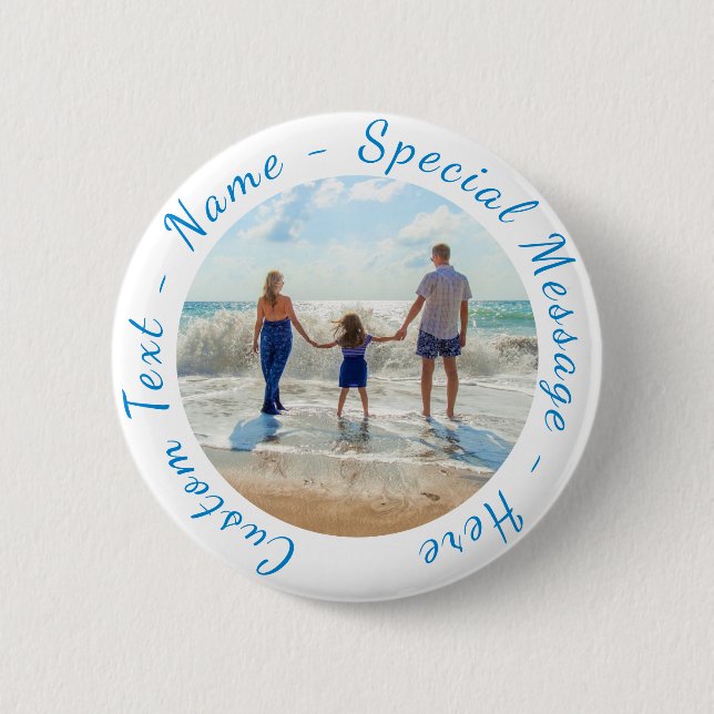 Anpassningsbar din fotoknapp med Personligen Text Knapp (Framsida)