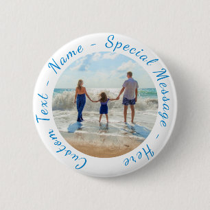 Anpassningsbar din fotoknapp med Personligen Text Knapp