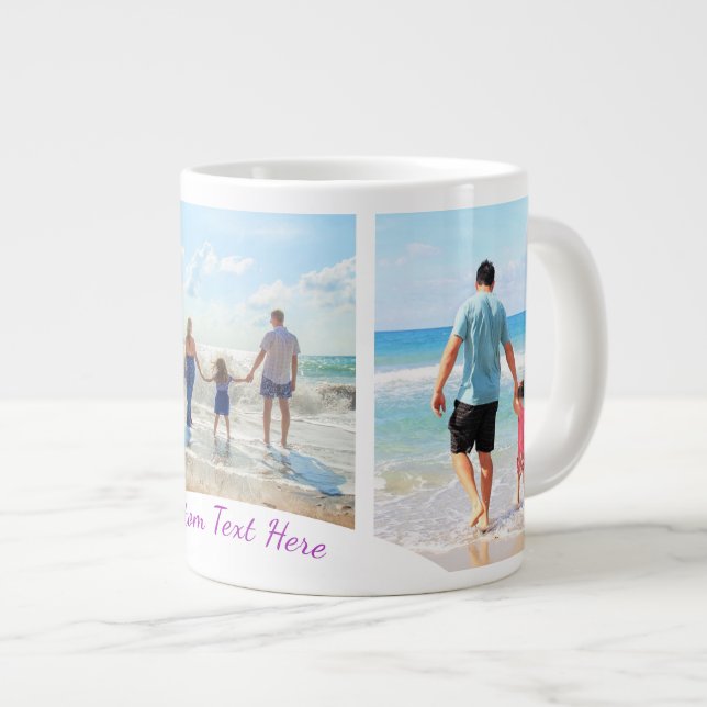 Anpassningsbar din fotosamlingskaffel Mugg med tex Jumbo Mugg (Framsida höger)