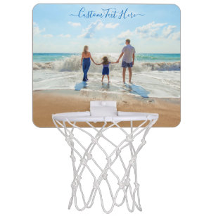 Anpassningsbar din fototext Mini Basketball Ring Mini-Basketkorg