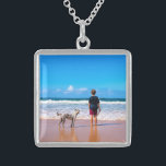 Anpassningsbar din fotoutskrift sterling silver halsband<br><div class="desc">Anpassningsbar Photo Necklace - Gör din egen design - Personlig Family / Vänner / Pets eller Personliga Necklaces / Gift - Lägg till foto / text / Namn - Ändra storlek och flytta eller ta bort och lägg till inslag / text med anpassning verktyg! Du kan överföra designen till fler...</div>