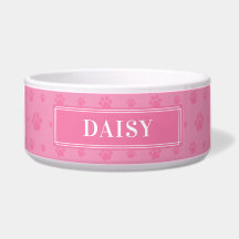 Anpassningsbar Din Hund Baby Rosa Tass Pet Bowl