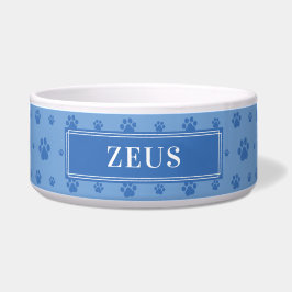 Anpassningsbar Din Hund Blue Tass Ceramic Pet Bowl