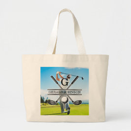 Anpassningsbar din image Golf Monogram-design Jumbo Tygkasse