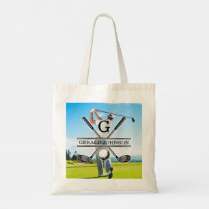 Anpassningsbar din image Golf Monogram-design Tygkasse