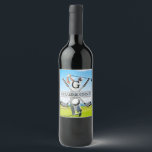 Anpassningsbar din image Golf Monogram-design Vinflaska Etikett<br><div class="desc">Minimalistisk Anpassningsbar din bild Golf Monogram Design av Edward Eksi. Enkel modifiering av INITIALER och TEXTS efter dina behov. Ersätt bilden med en egen bild.</div>