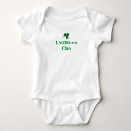 Anpassningsbar Din Klan Shamrock Baby/Småbarn Body T Shirt