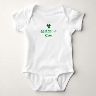 Anpassningsbar Din Klan Shamrock Baby/Småbarn Body T Shirt