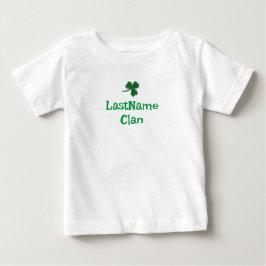 Anpassningsbar Din Klan Shamrock T-Shirt - Baby/Sm