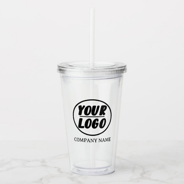 Anpassningsbar din Logotyp | ELEGANT Take Away Mugg (Framsida)