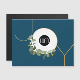 Anpassningsbar Din logotyp här Blå jul