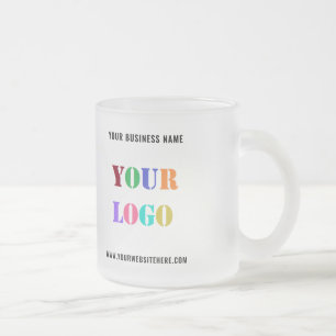Anpassningsbar din Logotyp och textbefrämjande Mug Frostad Glasmugg
