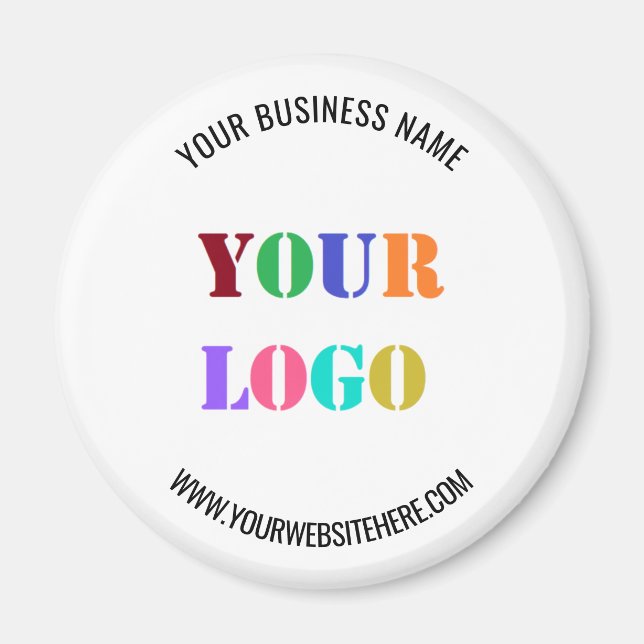 Anpassningsbar din Logotyp Text - Affärsbefordring Magnet (Framsidan)
