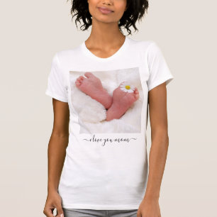 Anpassningsbar din Mamma-foto T-Shirt-text i Kärle T Shirt