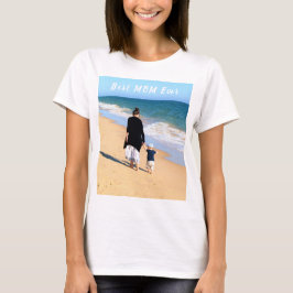 Anpassningsbar din Mamma-fotot-skiktstext - Bästa  T Shirt