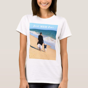 Anpassningsbar din Mamma-fotot-skiktstext - Bästa T Shirt