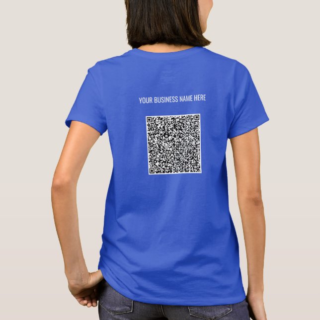 Anpassningsbar din QR-kod och Namn Business T-Shir T Shirt (Baksida)