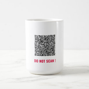 Anpassningsbar din QR-kod Scan Info Funny Coffee M Kaffemugg