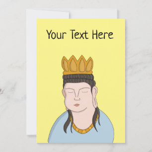 Anpassningsbar din textbuddha julkort