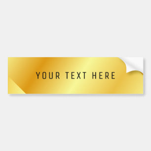 Anpassningsbar din textmall här Eleganten Faux Gul Bildekal