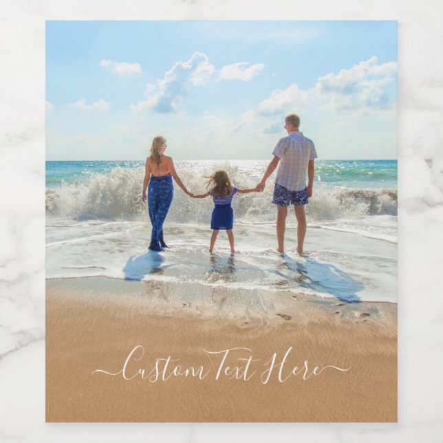 Anpassningsbar dina foto- och textetiketter Vin Fl Vinflaska Etikett (Singel etikett)