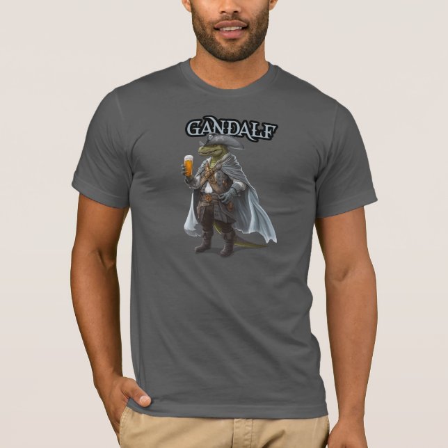 Anpassningsbar Dinosaur Pirat T-shirt (Framsida)