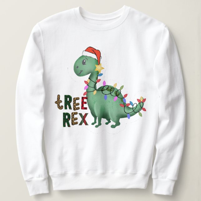 Anpassningsbar Dinosaur T-Rex Julgran-citat T Shirt (Design framsida)