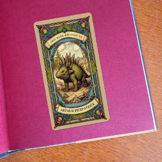 Anpassningsbar dinosaurie bokmärke fraktsedel