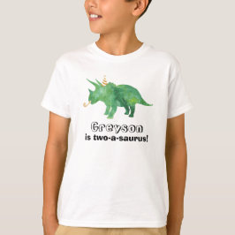 Anpassningsbar dinosaurie födelsedags t-shirt för