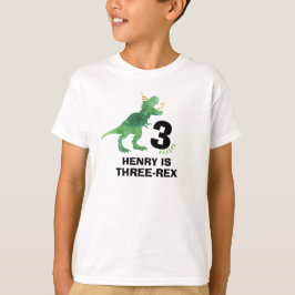 Anpassningsbar dinosaurie födelsedags t-shirt för
