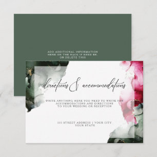 ANPASSNINGSBAR Directions Abstrakt Crimson and Sag Inbjudningar