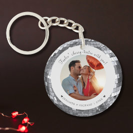 Anpassningsbar Disco Silver Valentine Day Photo Ke