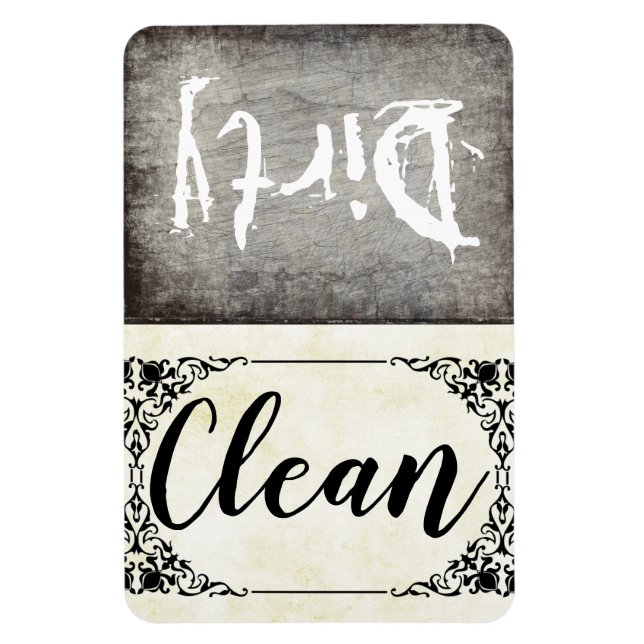 Anpassningsbar Dishwasher Dirty-Clean Magnet (Vertikal)